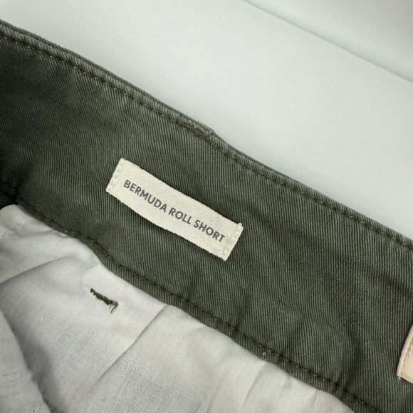 Loft Outlet Shorts Women 6 Petite Green Bermuda Roll Slash Pocket Stretch Casual - Picture 6 of 11